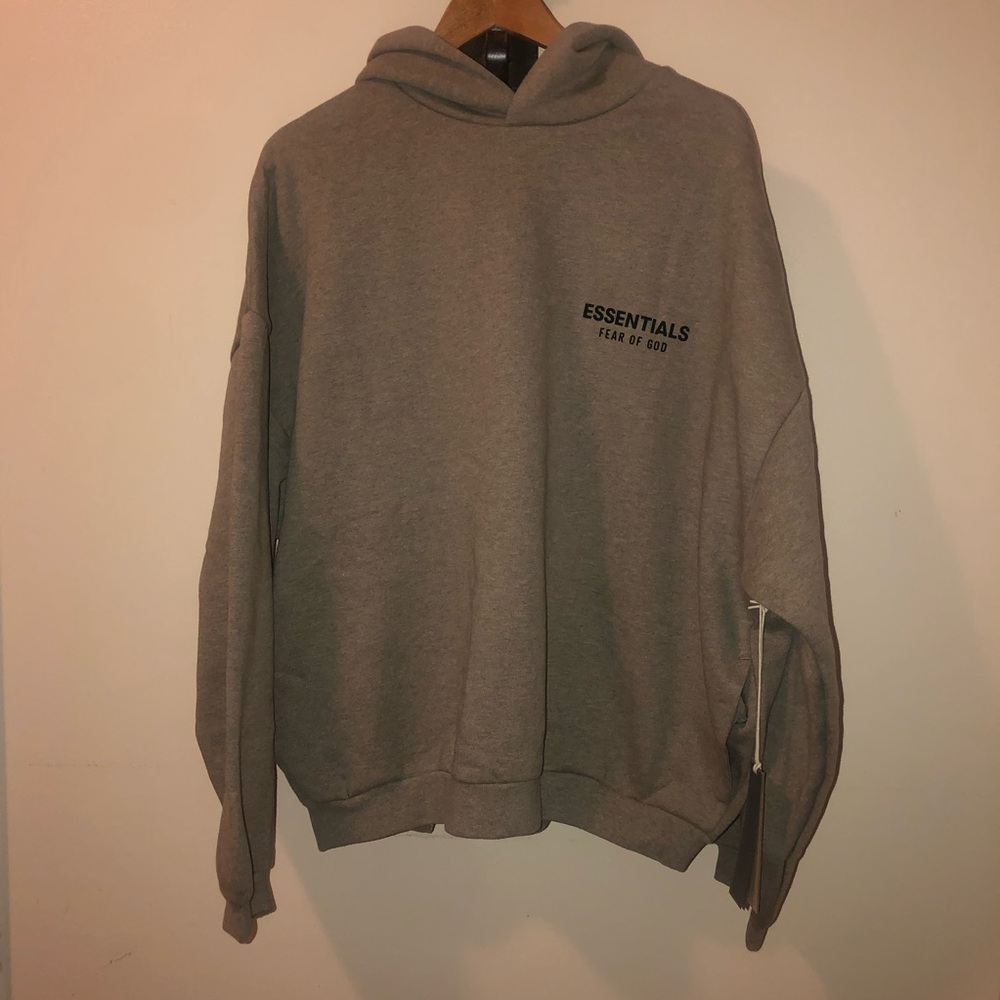 NWT Essentials Fear of God Hoodie,Size-Large,Heather Grey/comes with Bag